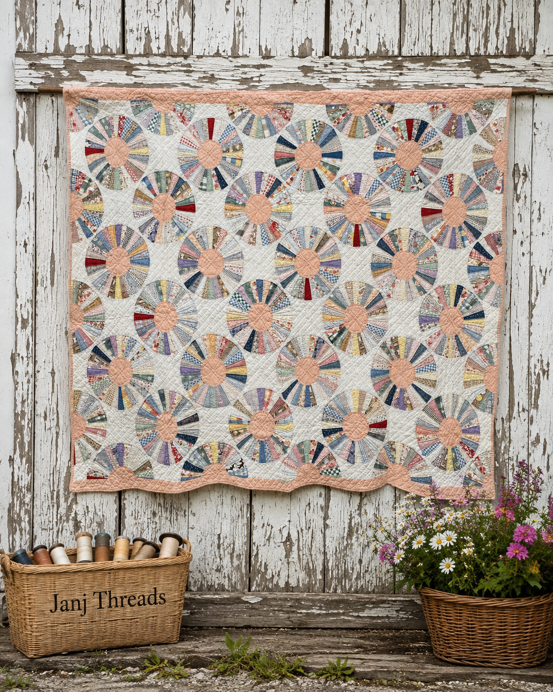 Vintage Quilt Dresden Plate