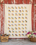 Vintage Quilt Scrappy Grandmother's Fan