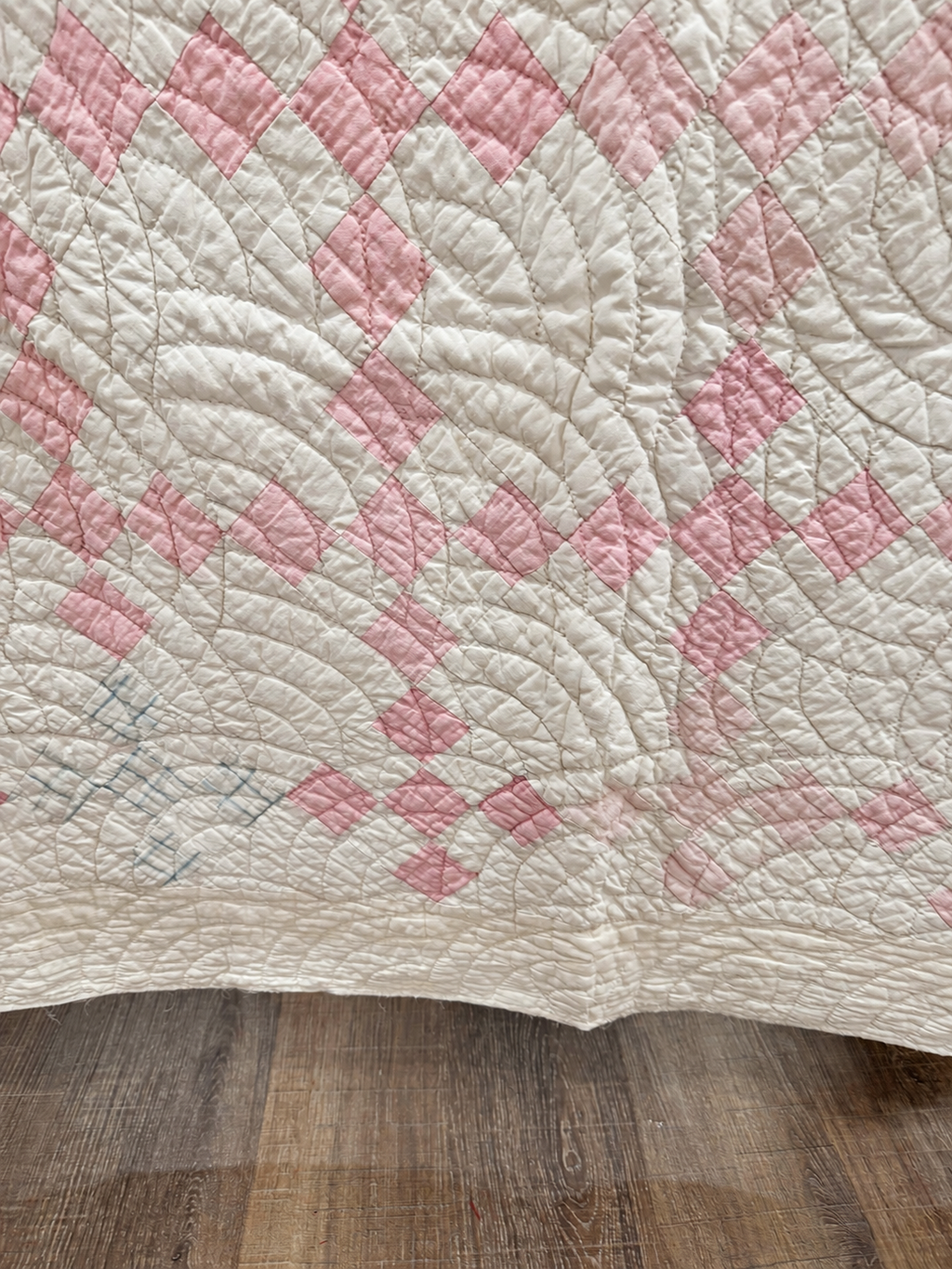 **SOLD Antique Quilt Pink Irish Chain SOLD**