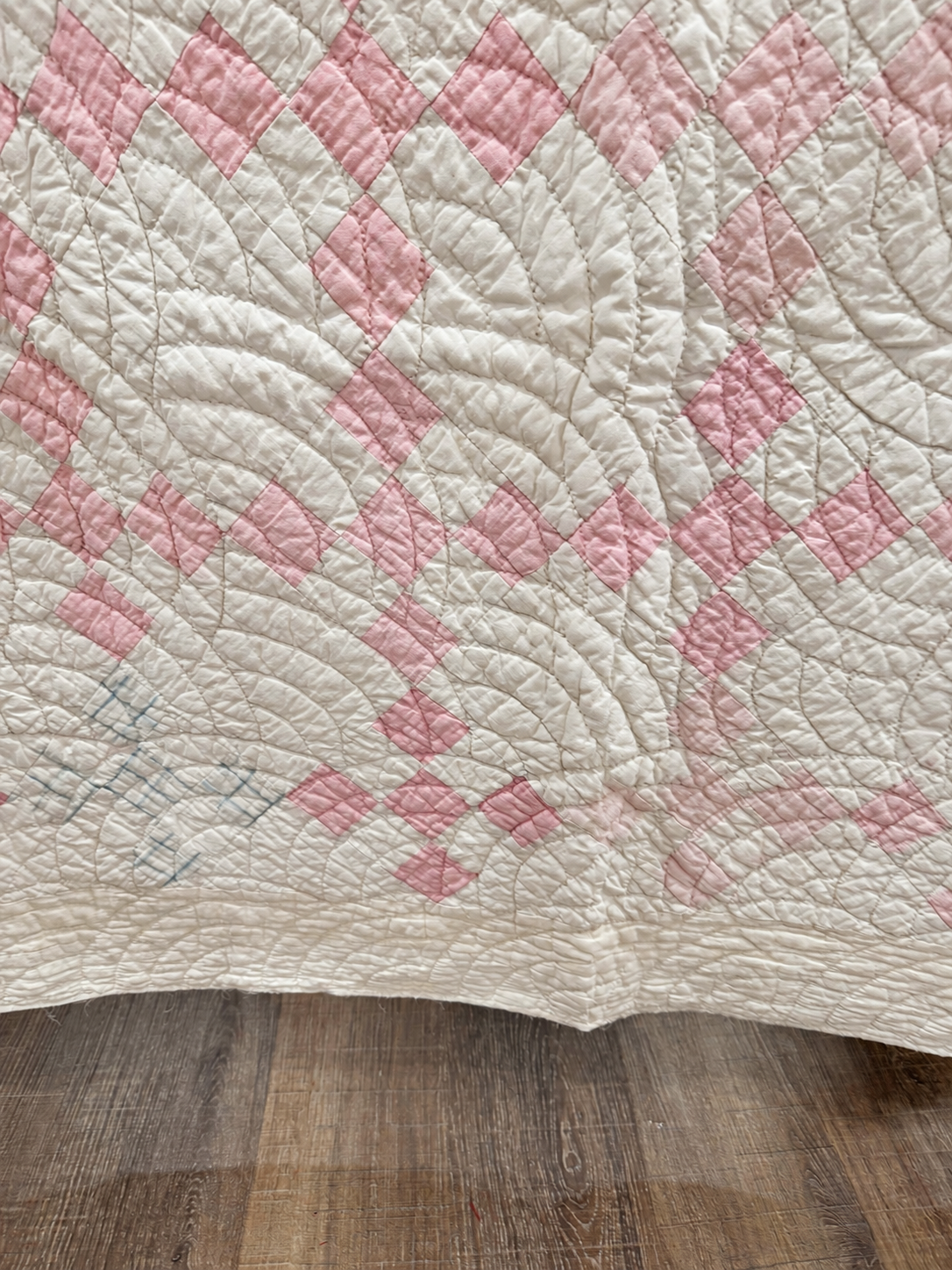 **SOLD Antique Quilt Pink Irish Chain SOLD**