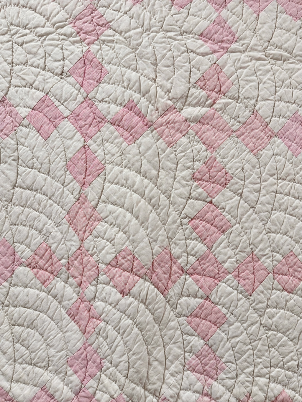 **SOLD Antique Quilt Pink Irish Chain SOLD**
