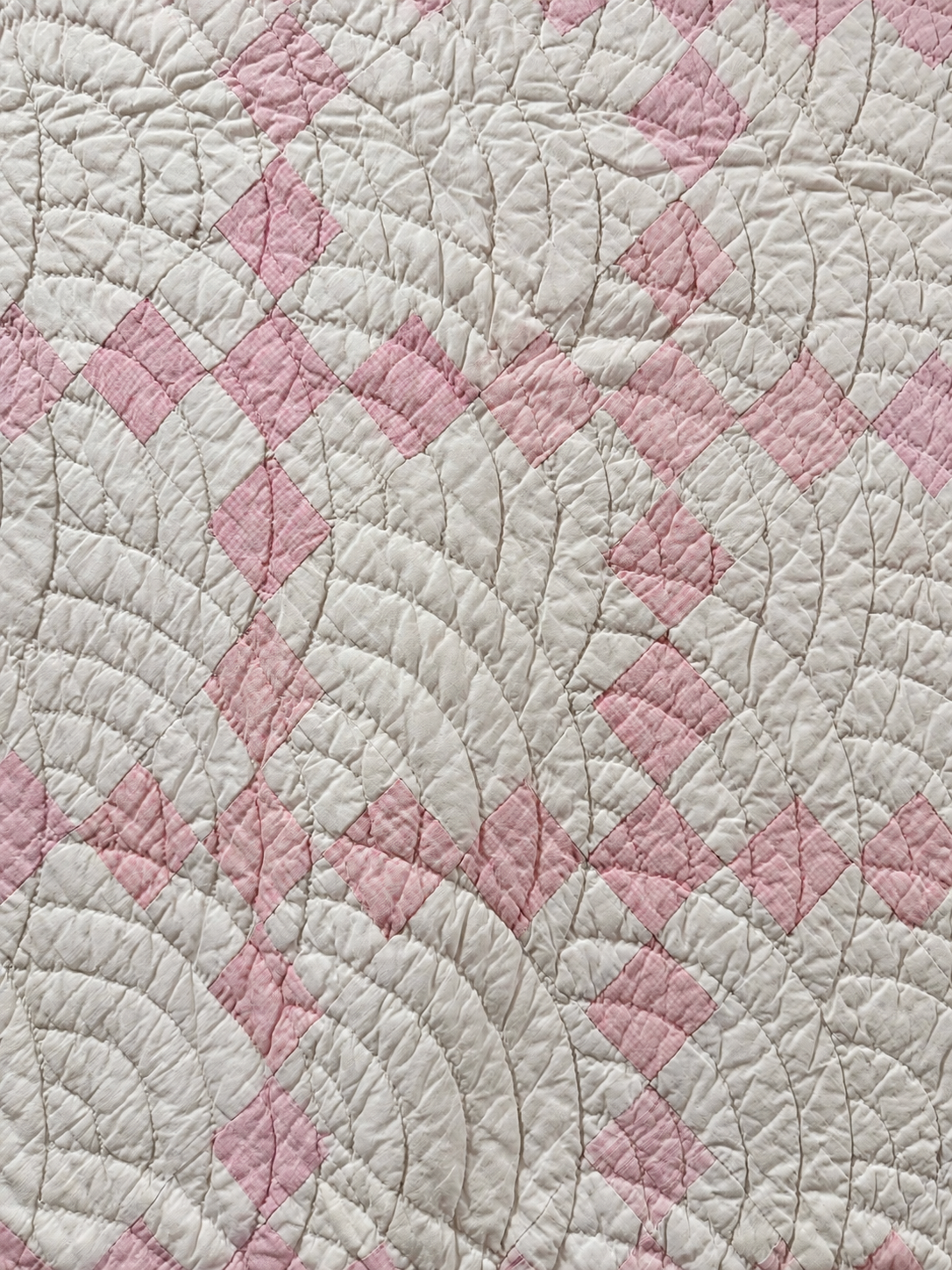 **SOLD Antique Quilt Pink Irish Chain SOLD**