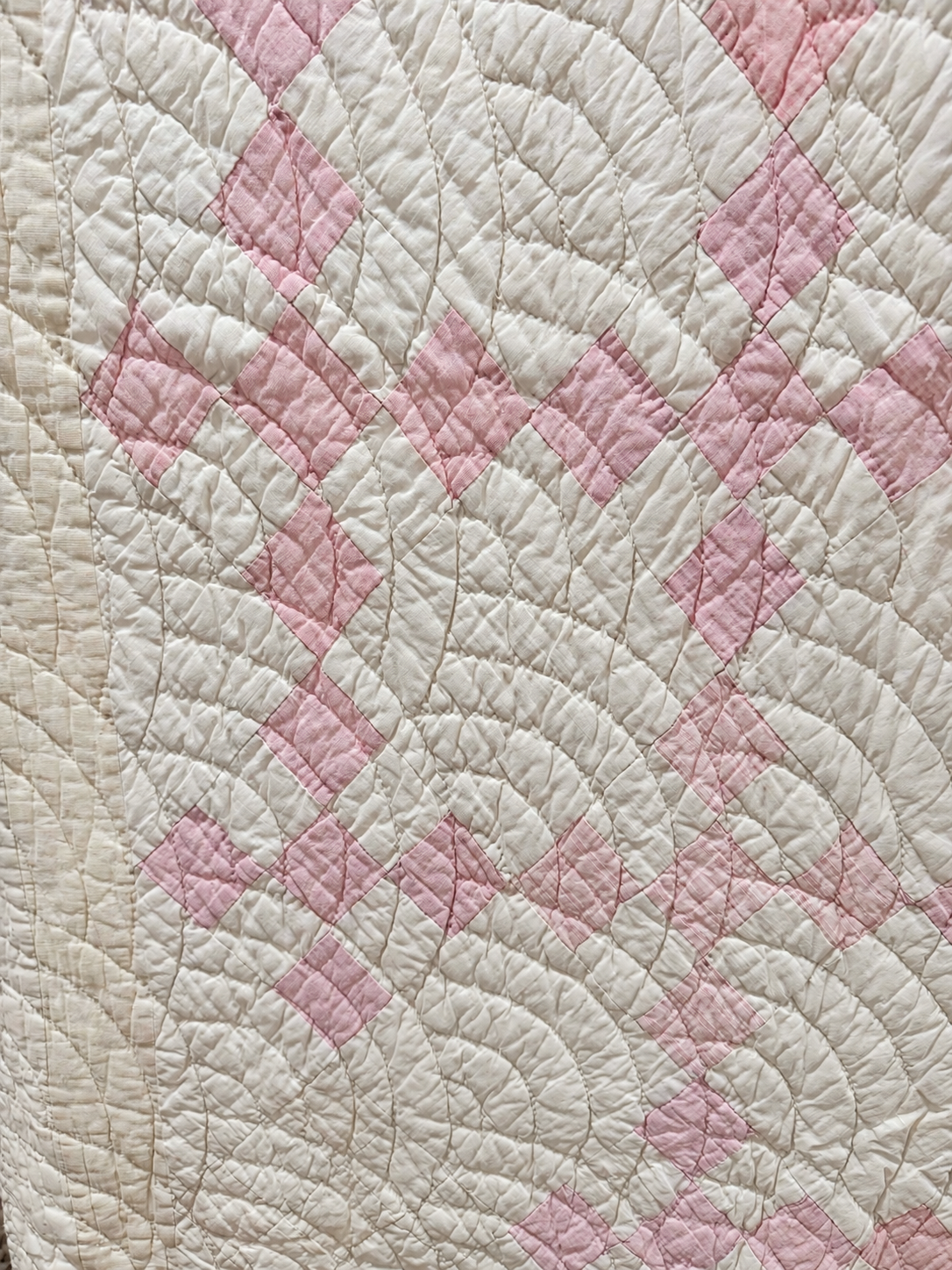**SOLD Antique Quilt Pink Irish Chain SOLD**
