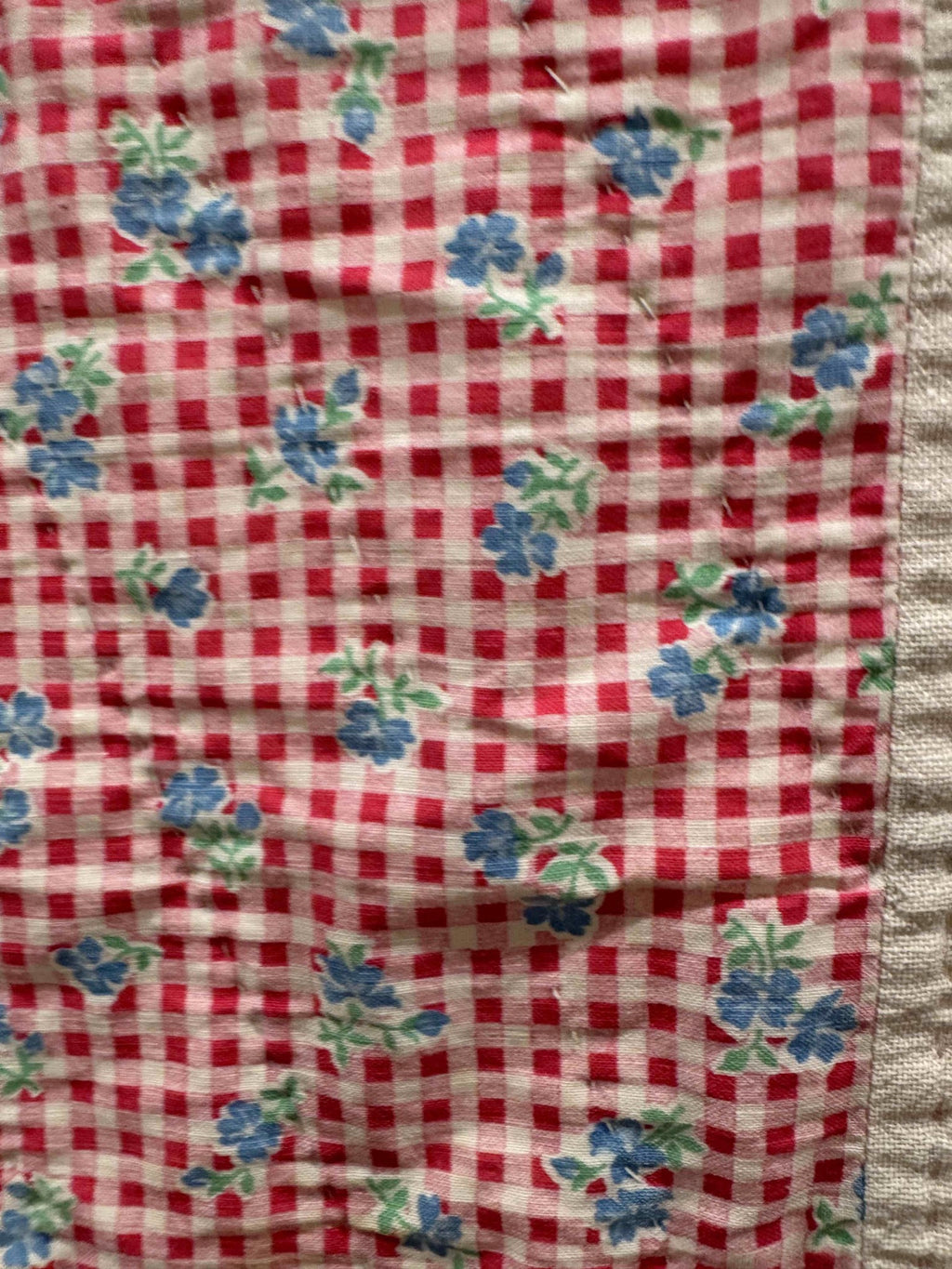 Vintage Quilt Calico Sash Dresden Plate Variation