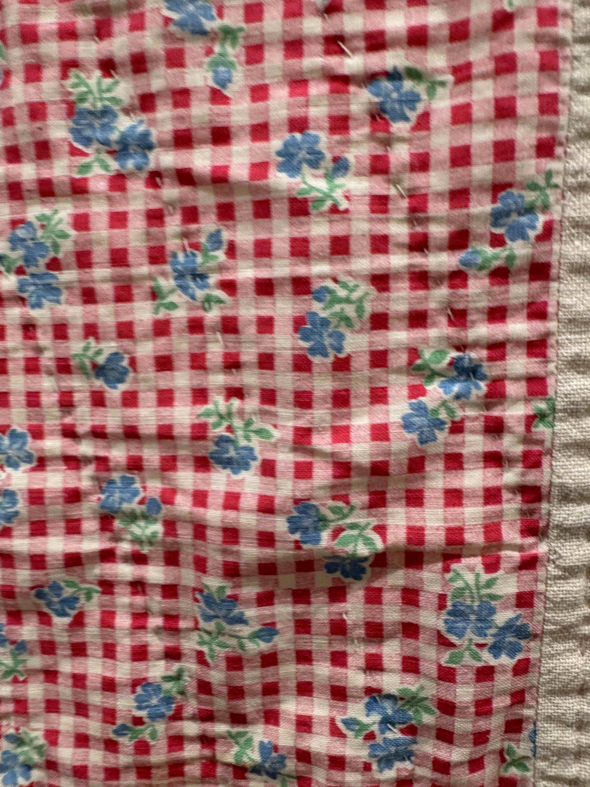 Vintage Quilt Calico Sash Dresden Plate Variation
