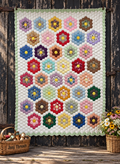 Vintage Quilt Grandmother's Flower Garden