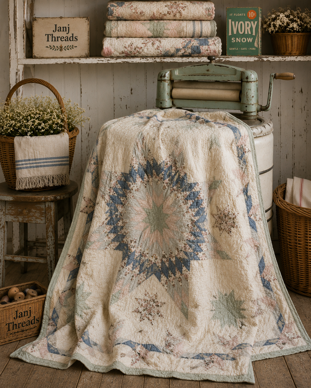 Vintage Lonestar Cutter Quilt