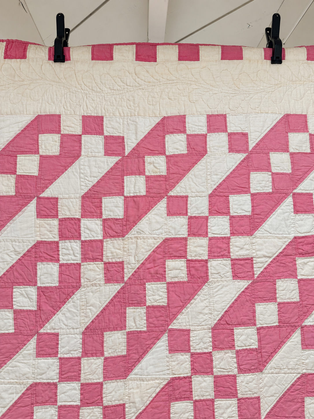 **SOLD Vintage Quilt Pink Jacob's Ladder SOLD**