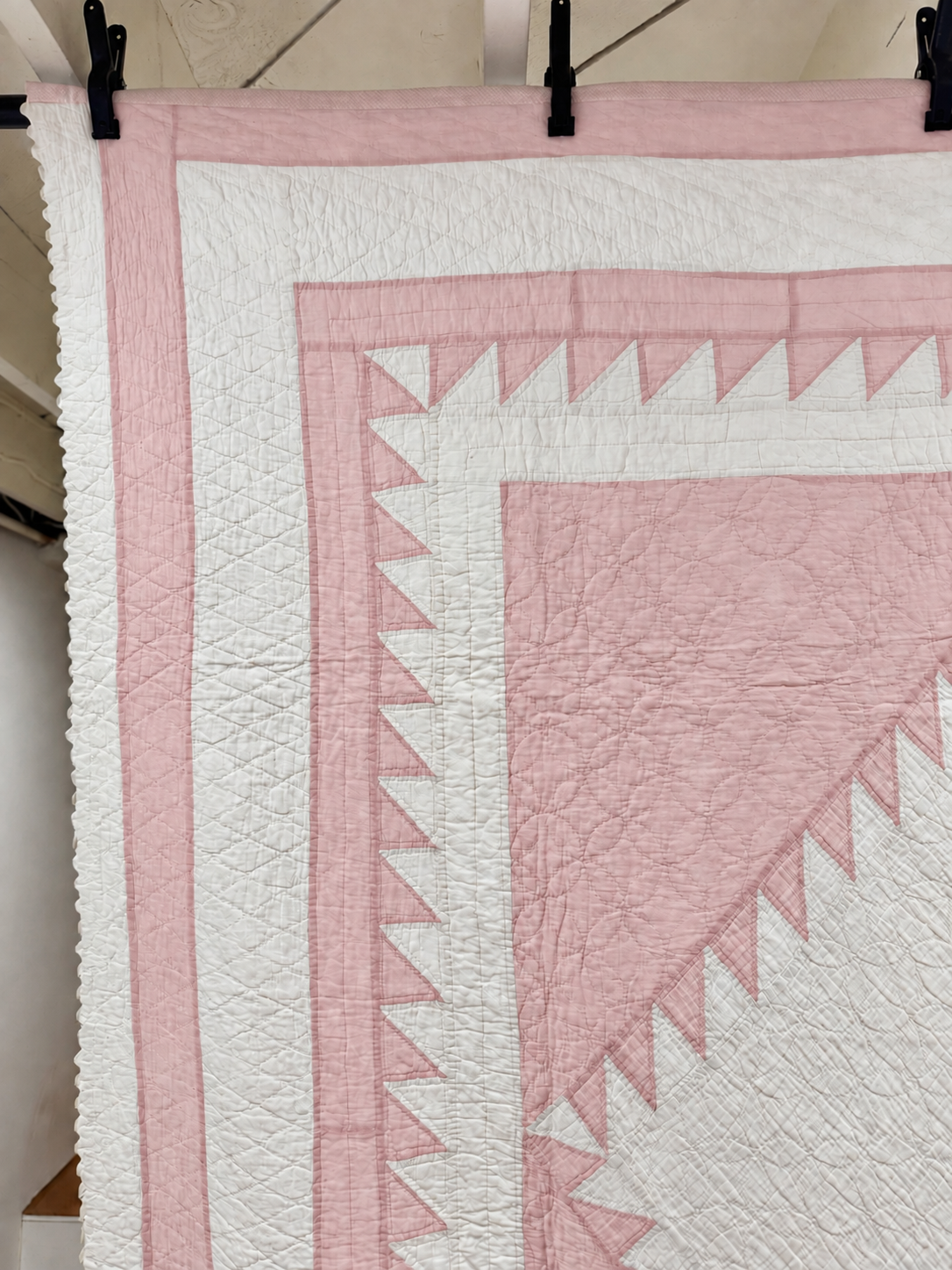 Vintage Quilt Pink Applique Basket