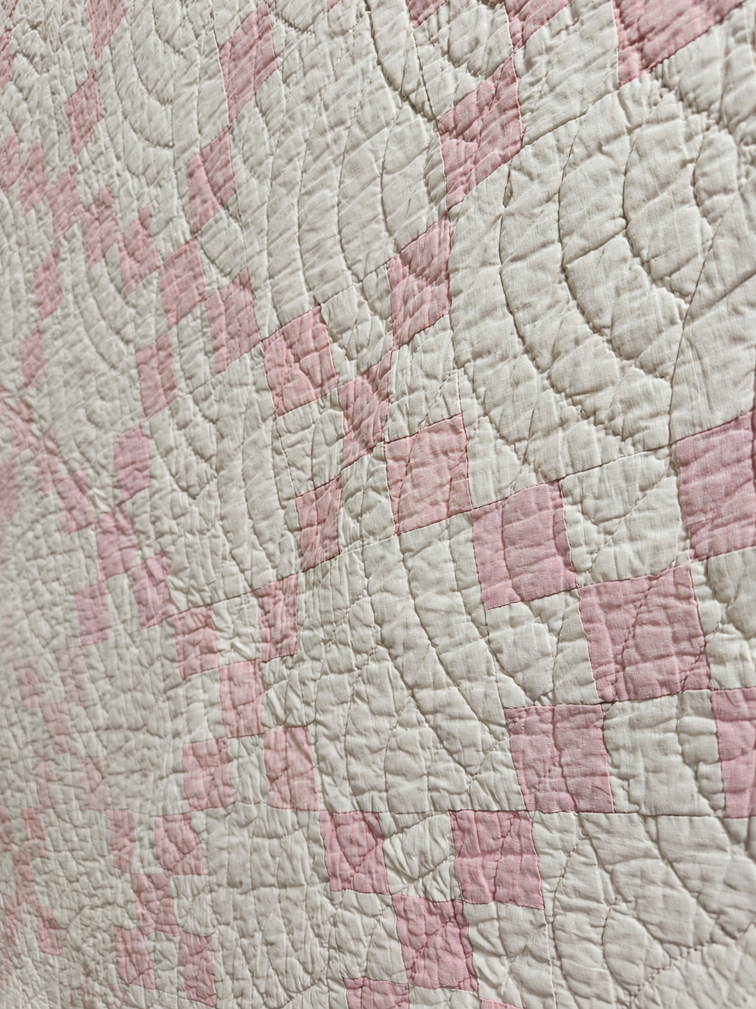 **SOLD Antique Quilt Pink Irish Chain SOLD**