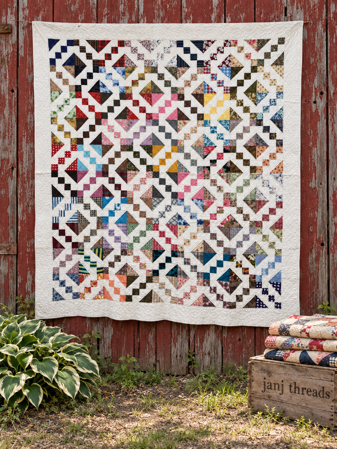 **SOLD Vintage Quilt Scrappy Jewel Box  SOLD**