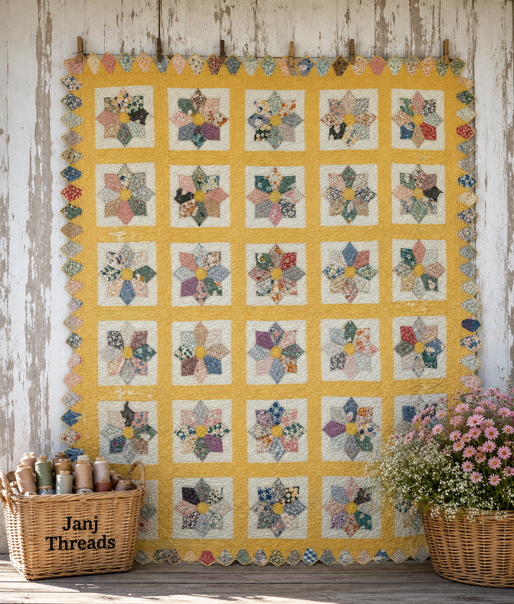 Vintage Quilt Dresden Star
