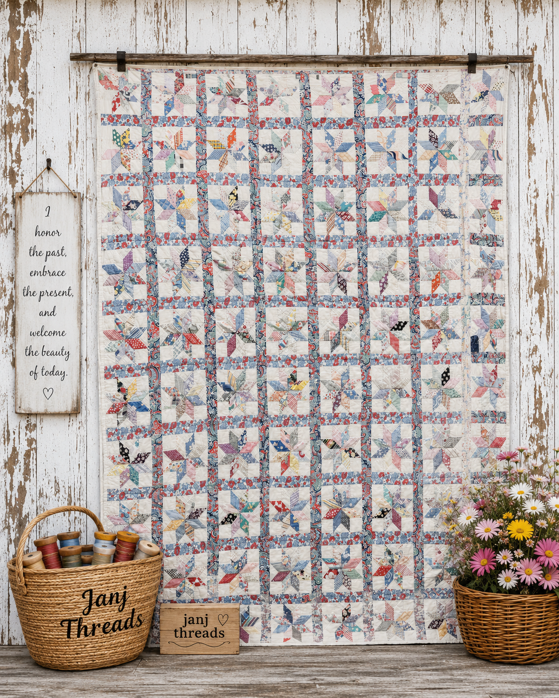 Vintage Eight Point Star