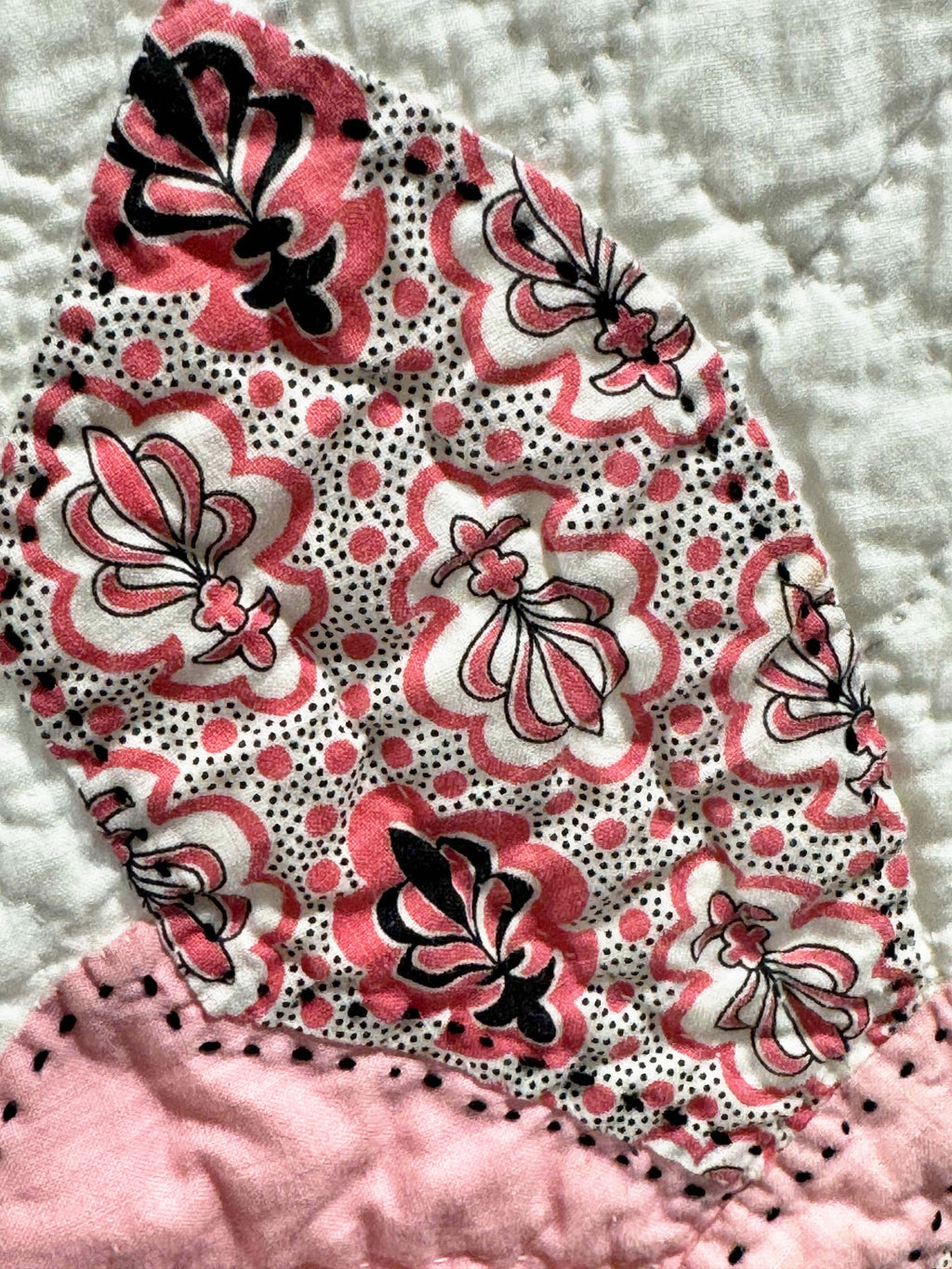 **SOLD Vintage Quilt Butterfly Applique on White  SOLD**