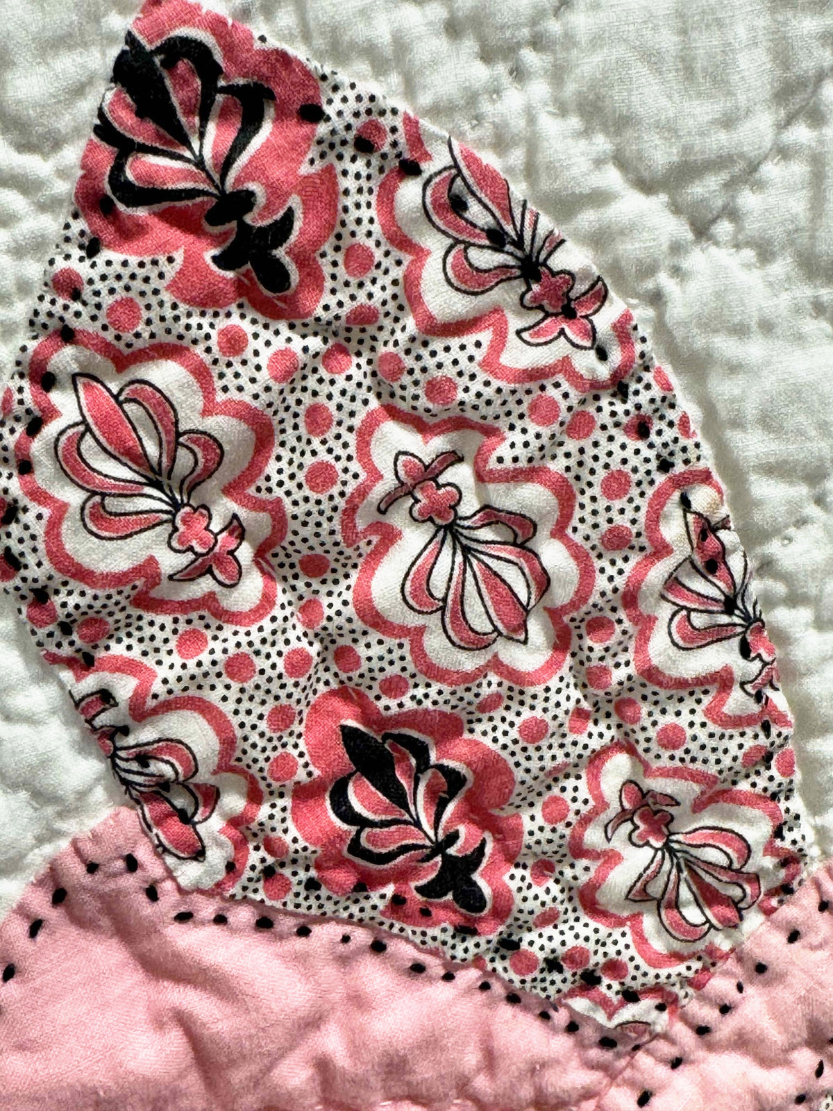**SOLD Vintage Quilt Butterfly Applique on White  SOLD**