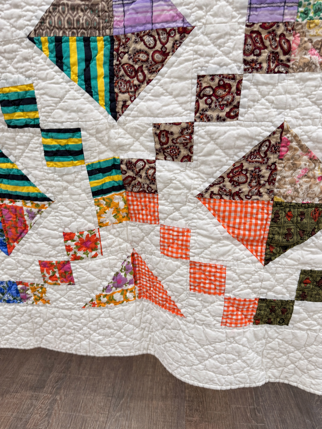 **SOLD Vintage Quilt Scrappy Jewel Box  SOLD**