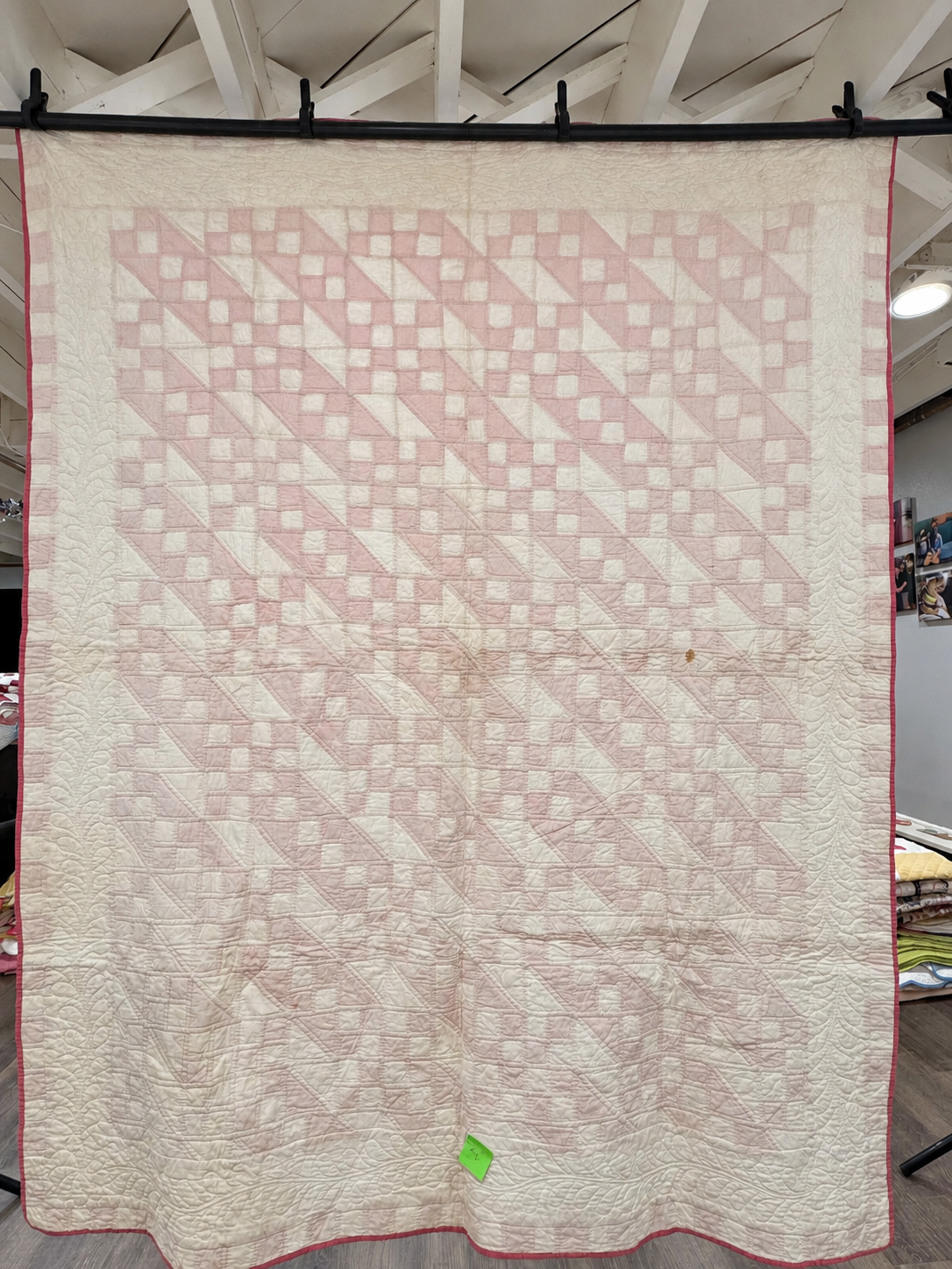 **SOLD Vintage Quilt Pink Jacob's Ladder SOLD**