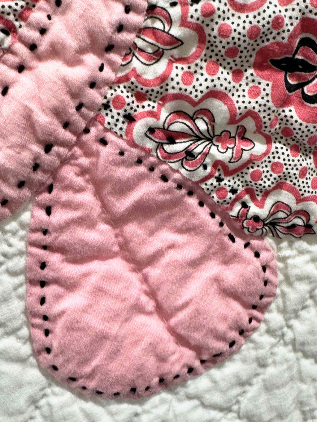 **SOLD Vintage Quilt Butterfly Applique on White  SOLD**