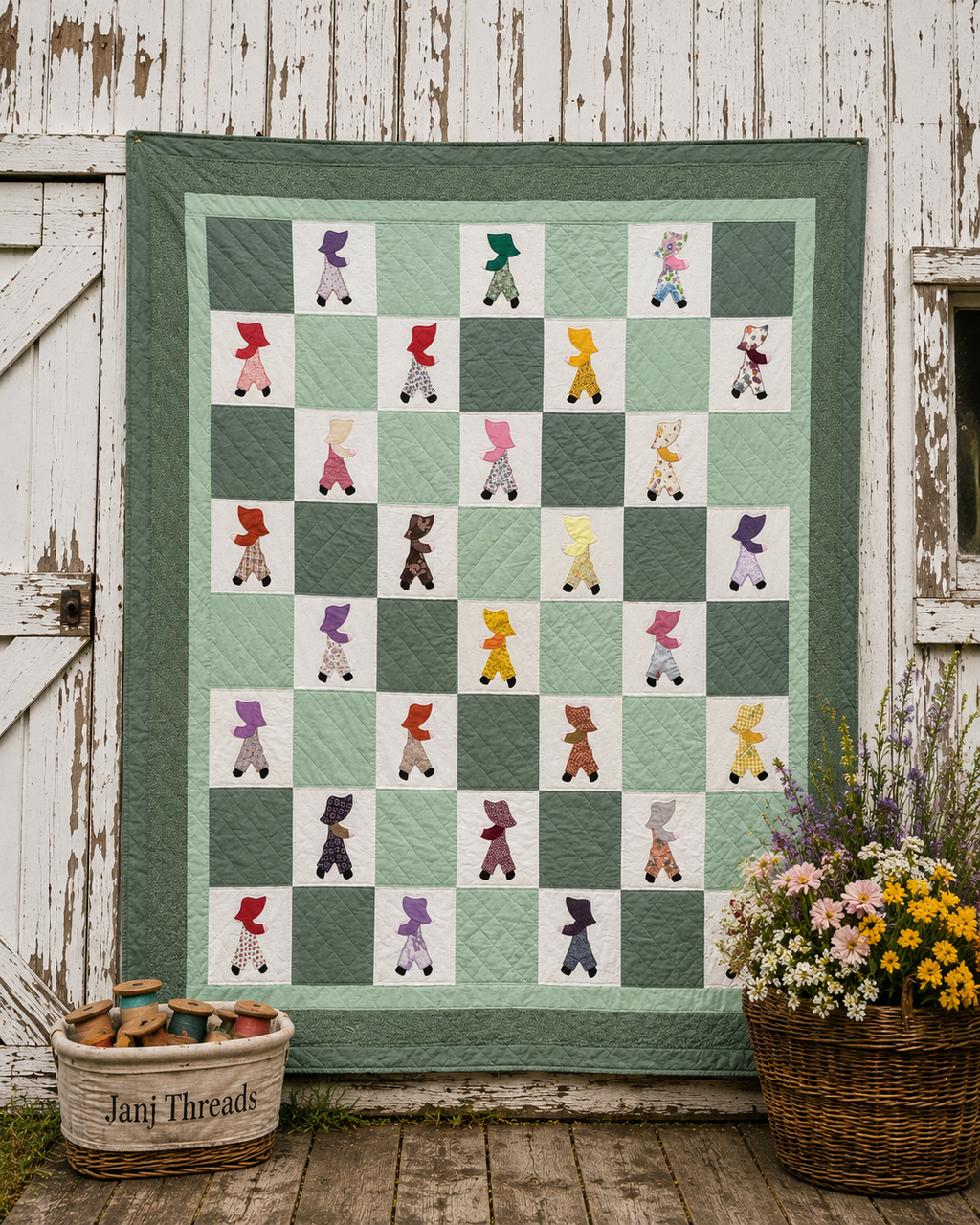 **SOLD  Vintage Quilt Sunbonnet Sue SOLD**