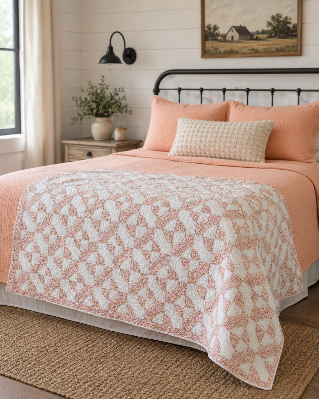 Vintage Drunkard's Path Quilt