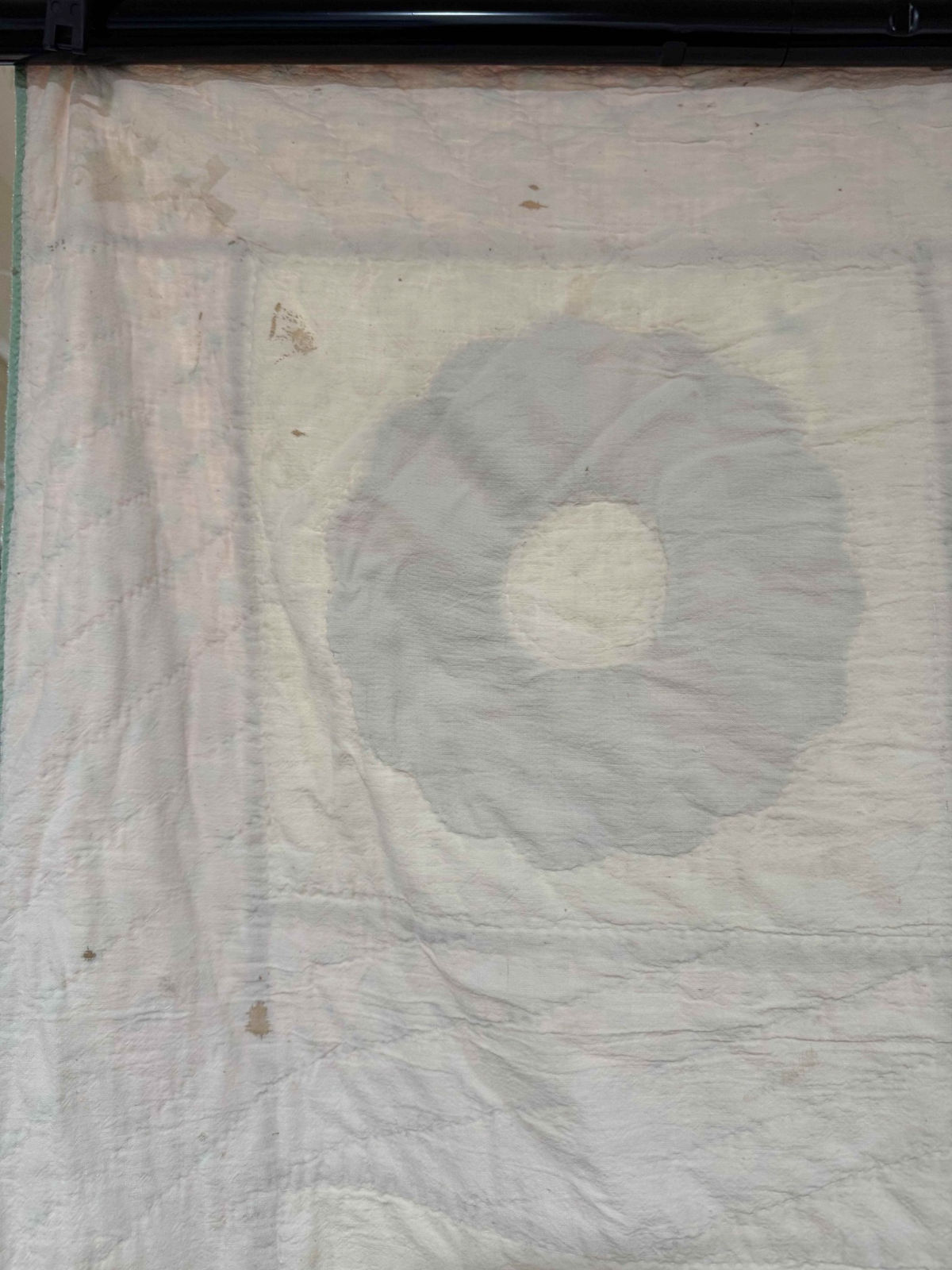 Vintage Quilt Calico Sash Dresden Plate Variation