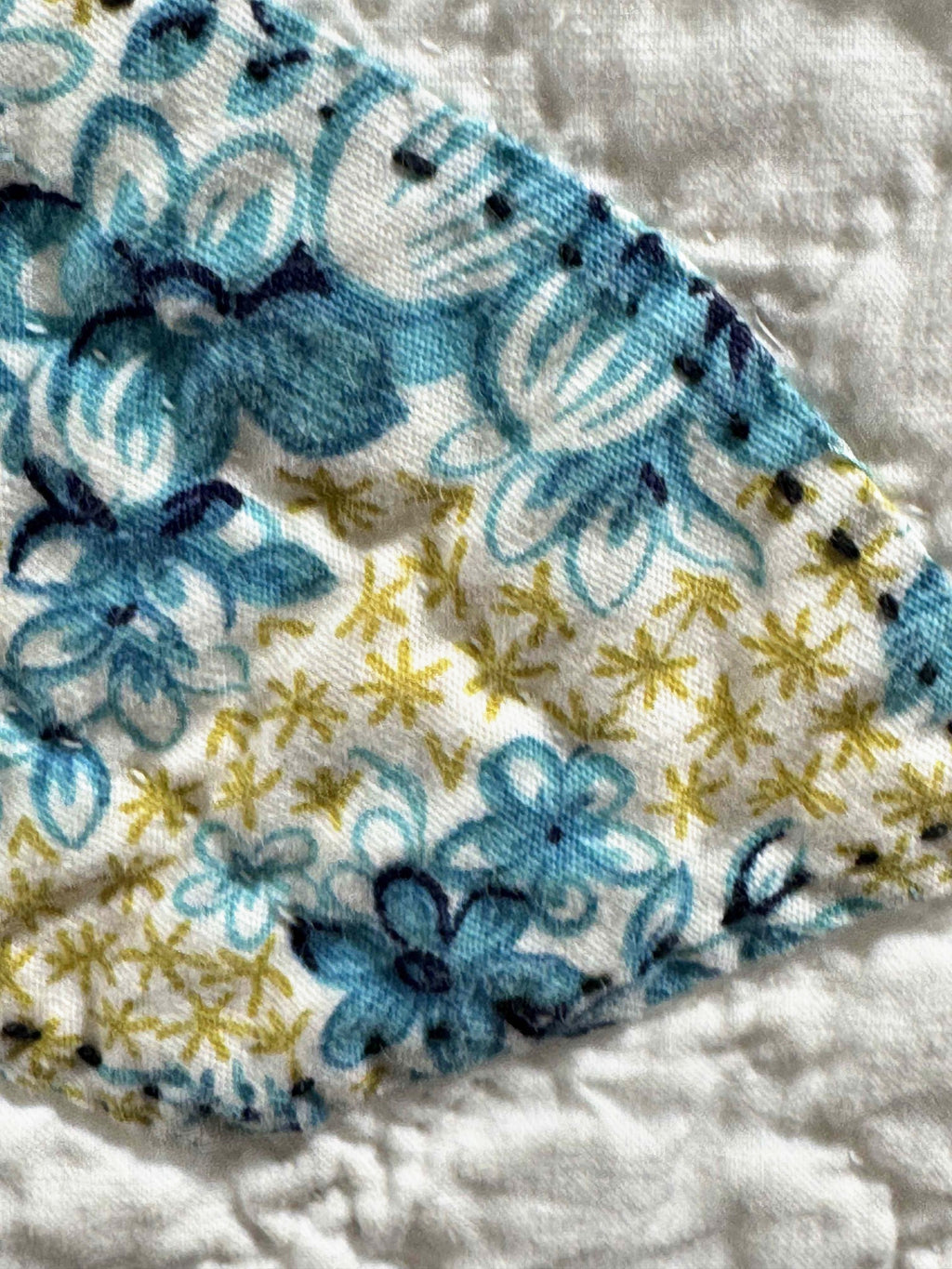 **SOLD Vintage Quilt Butterfly Applique on White  SOLD**