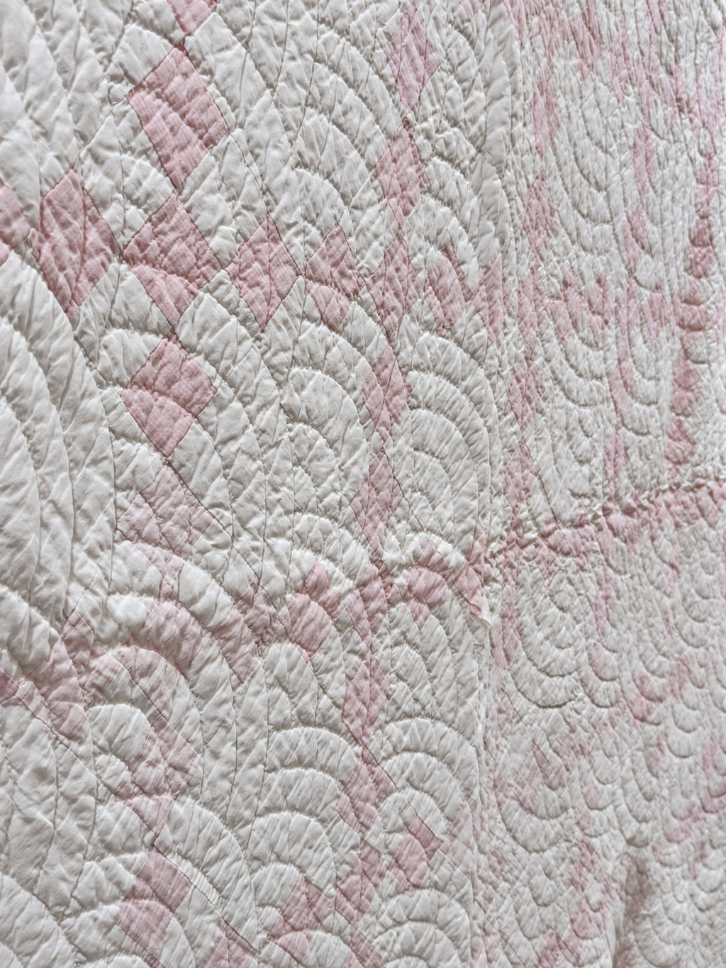 **SOLD Antique Quilt Pink Irish Chain SOLD**