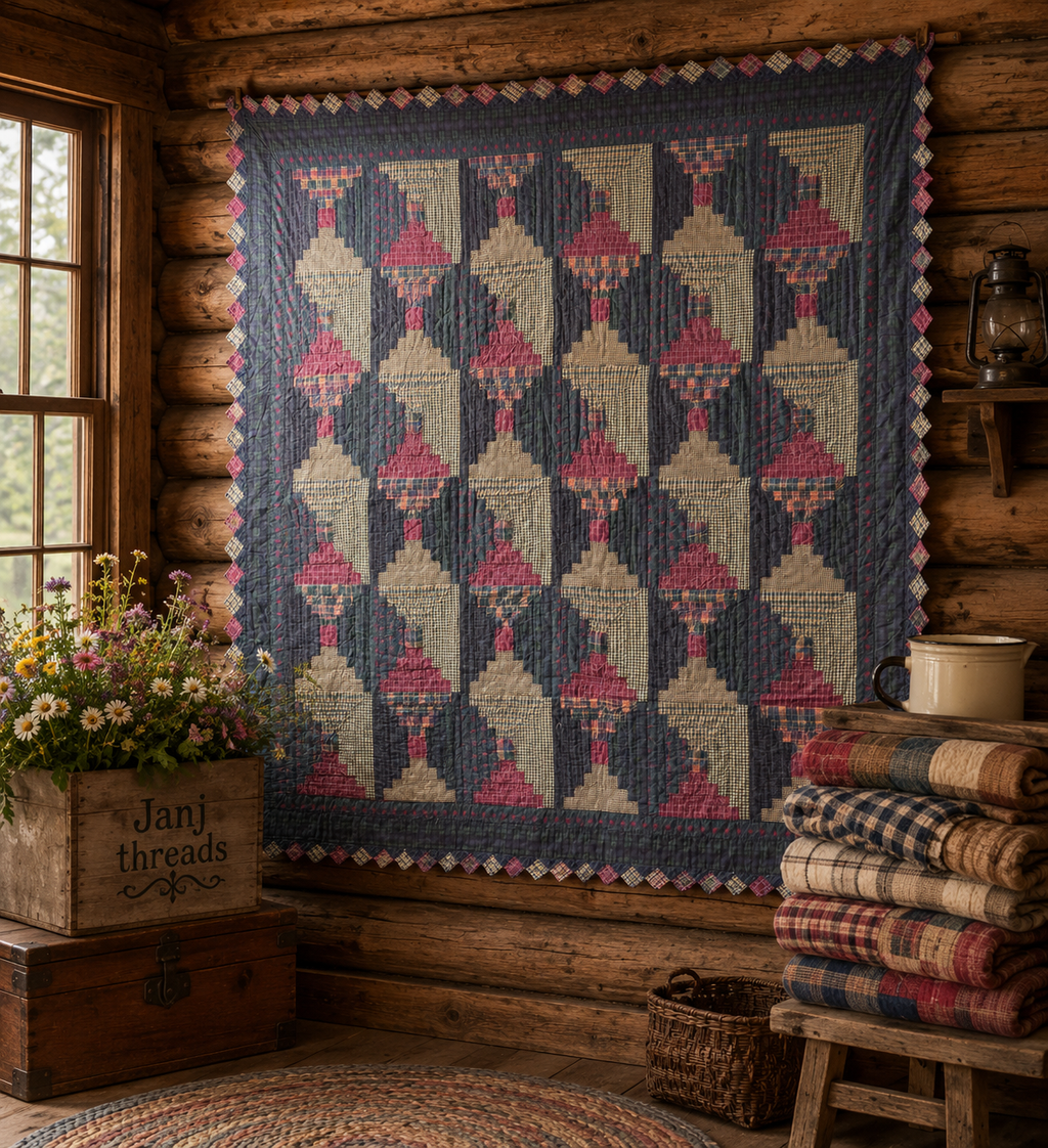 Vintage Log Cabin Quilt