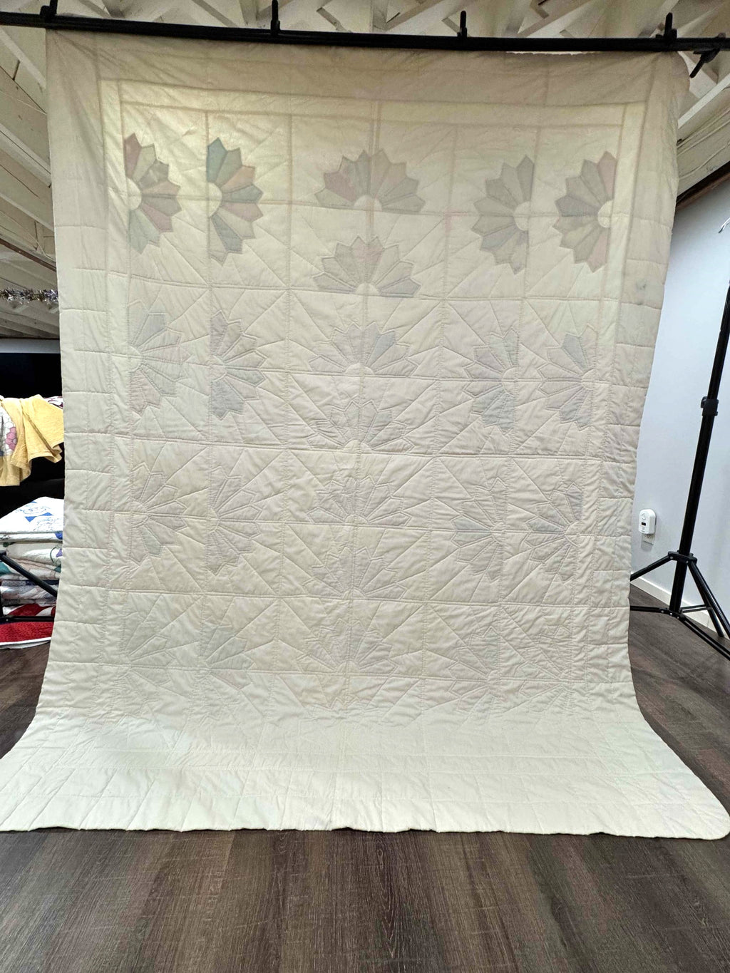 Vintage Quilt Scrappy Dresden Plate Variation
