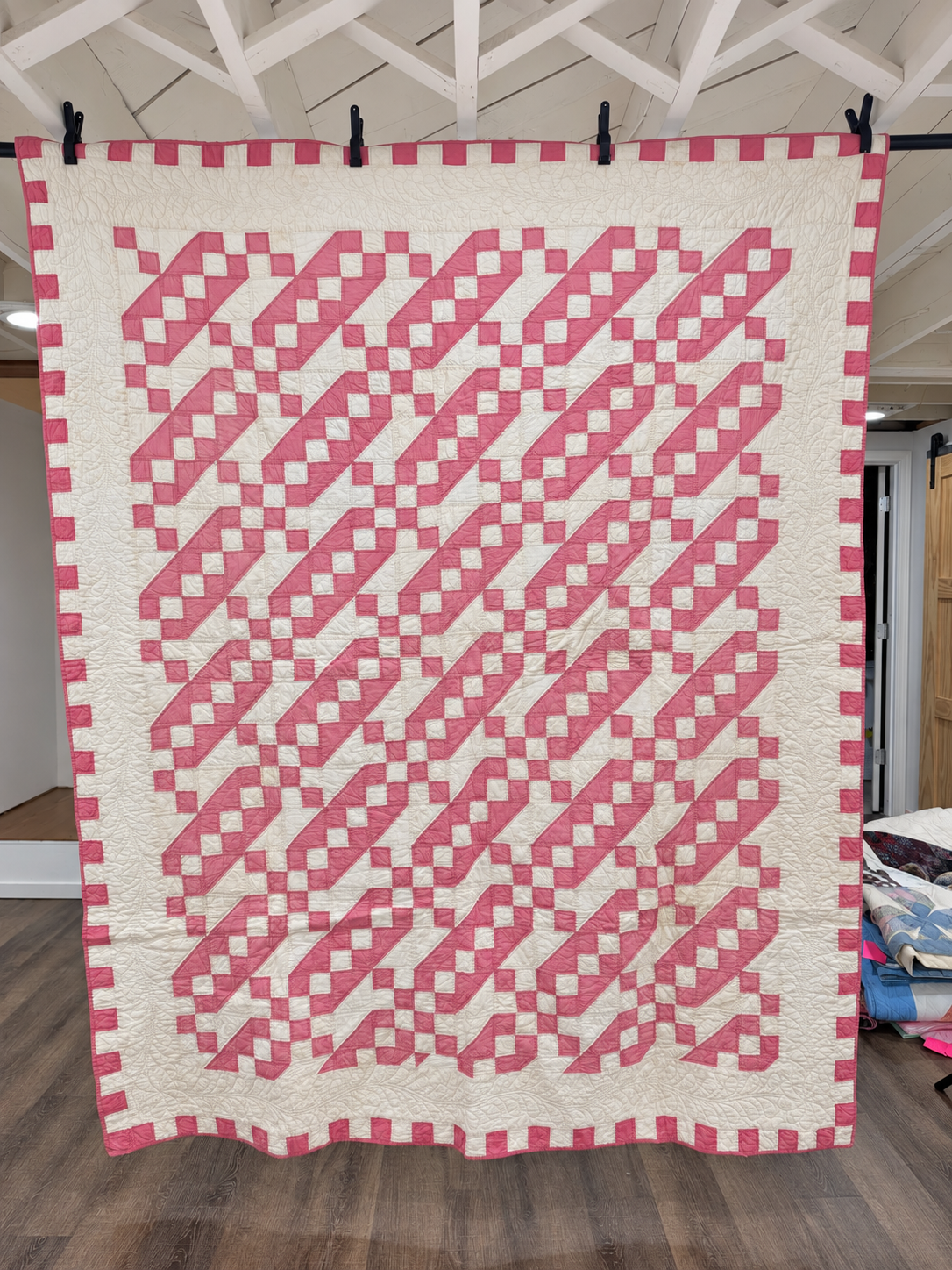 **SOLD Vintage Quilt Pink Jacob's Ladder SOLD**