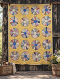 Vintage Quilt Yellow Feed Sack Dresden Plate