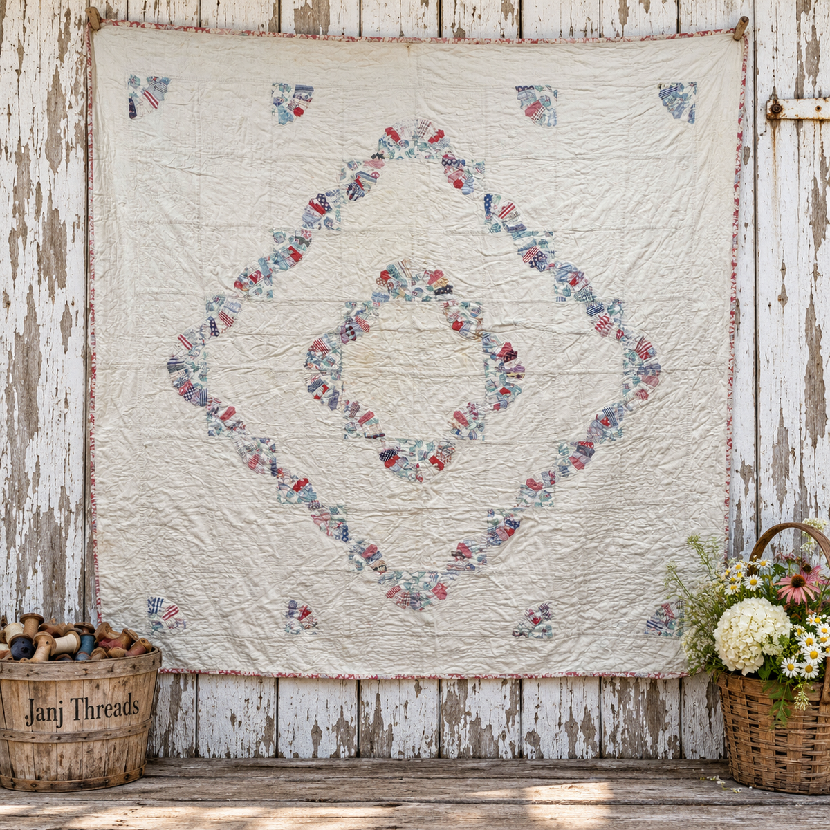 **SOLD Vintage Quilt Whirling Fan Variation SOLD**