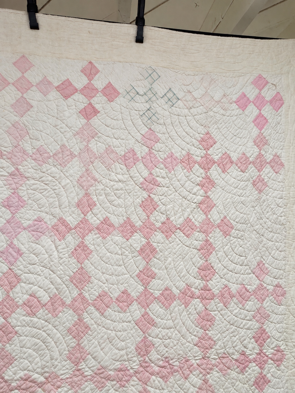 **SOLD Antique Quilt Pink Irish Chain SOLD**