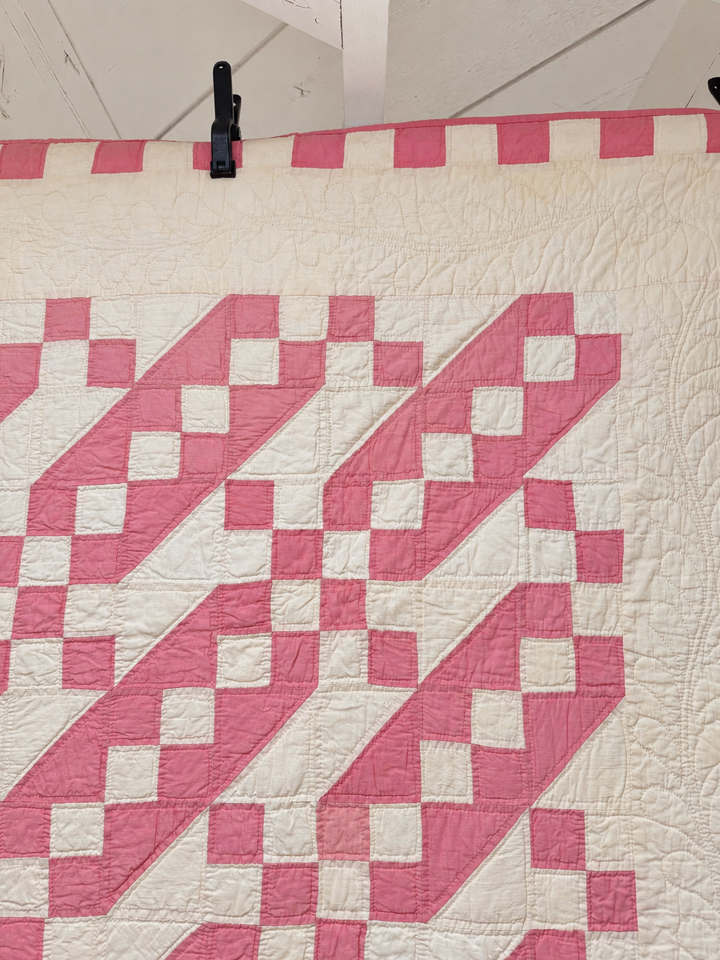 **SOLD Vintage Quilt Pink Jacob's Ladder SOLD**
