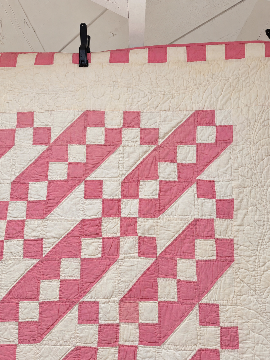 **SOLD Vintage Quilt Pink Jacob's Ladder SOLD**