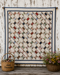 Vintage Snowball Lattice Quilt