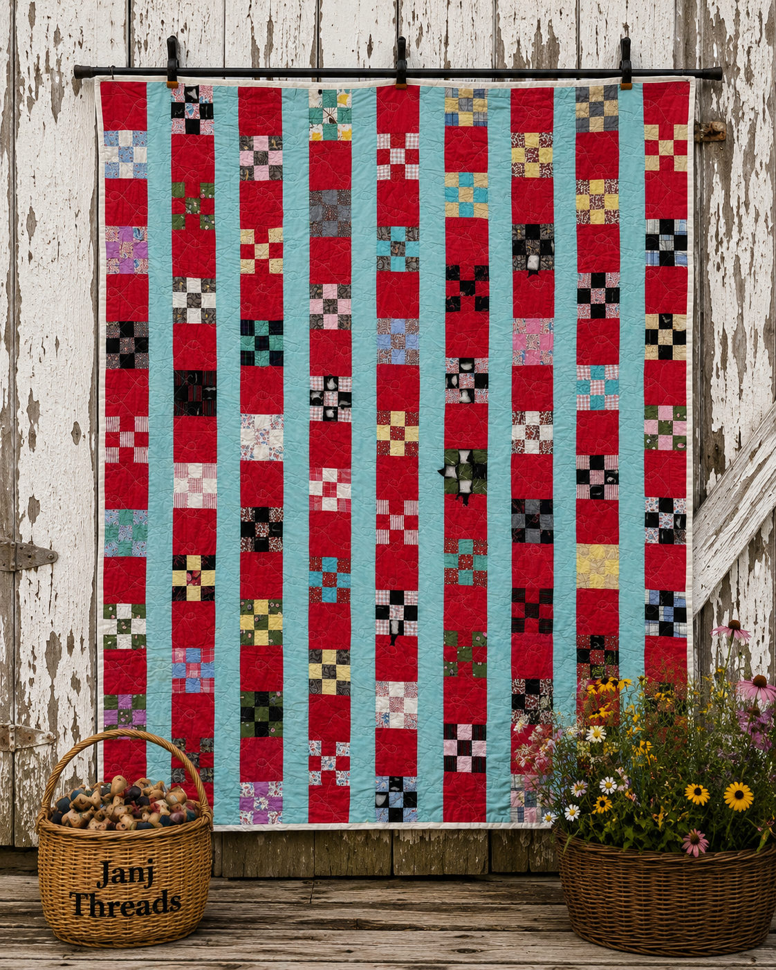 Vintage Nine Patch Quilt