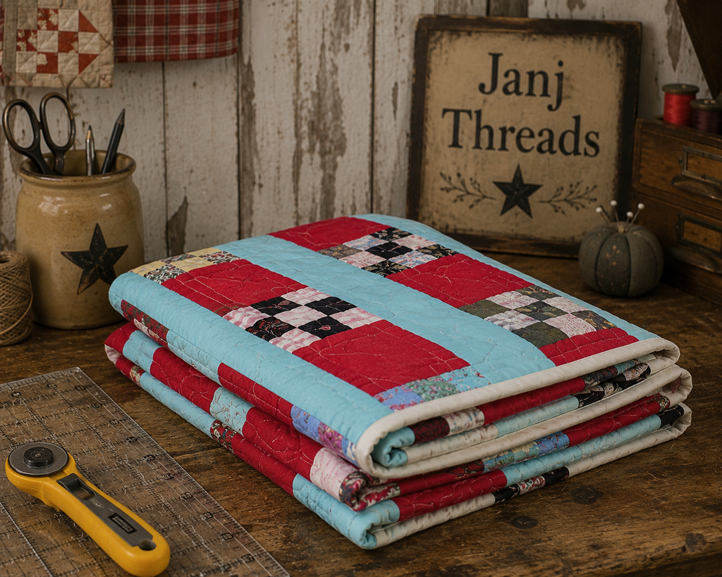 Vintage Nine Patch Quilt