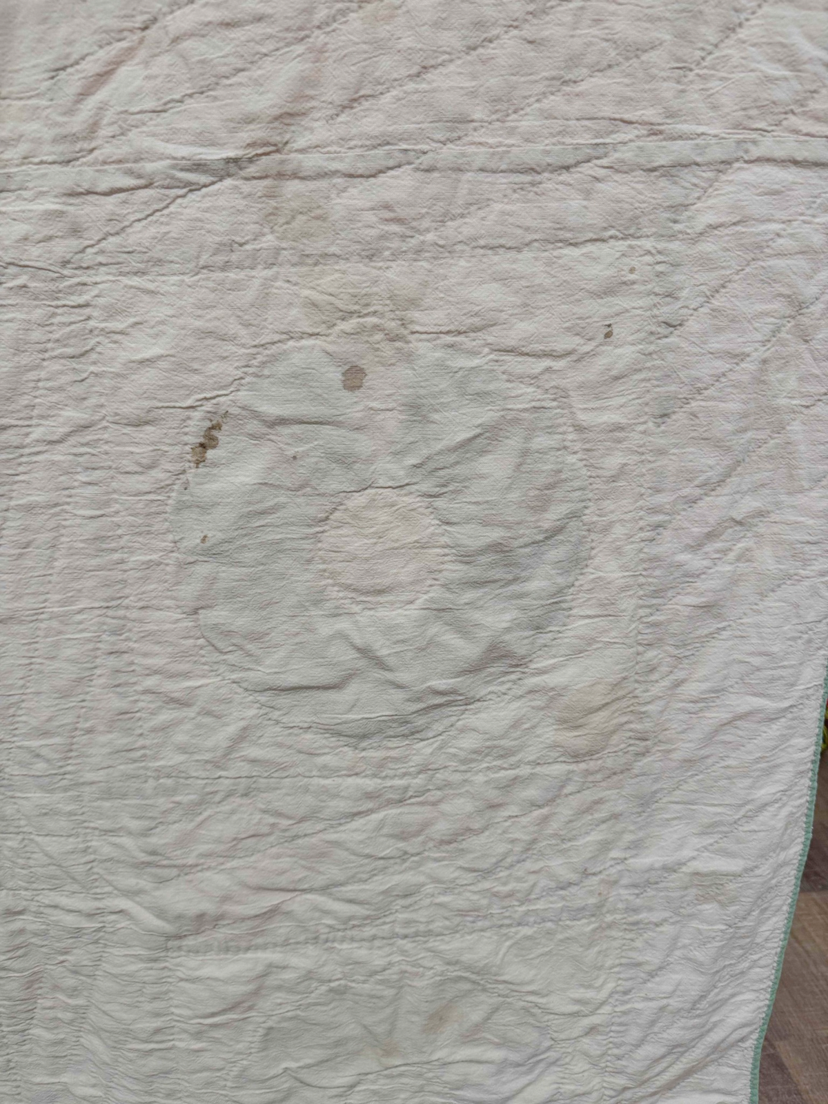Vintage Quilt Calico Sash Dresden Plate Variation