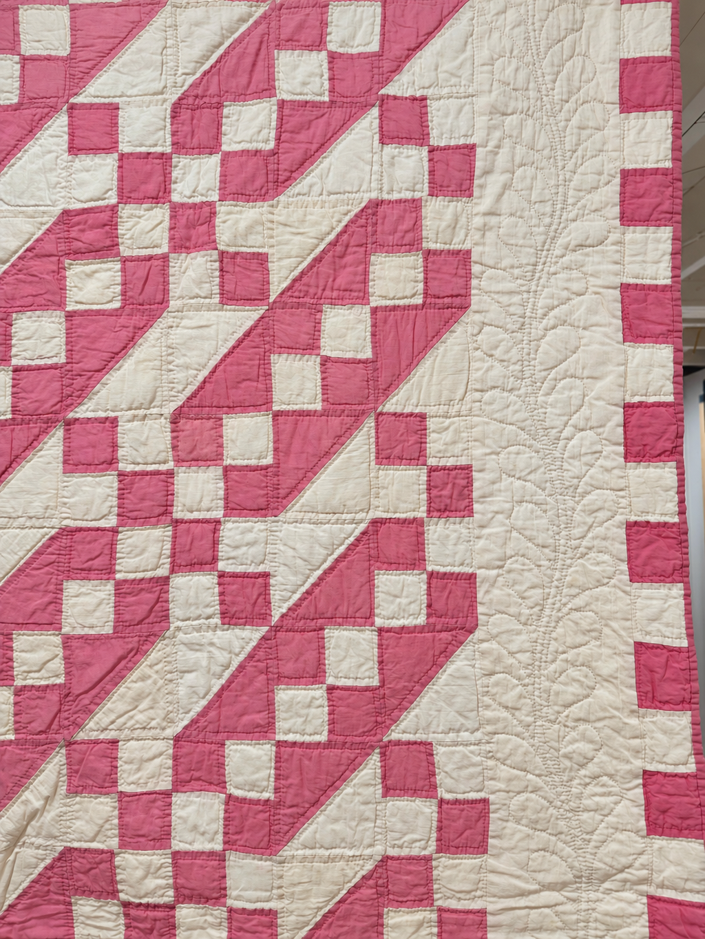 **SOLD Vintage Quilt Pink Jacob's Ladder SOLD**