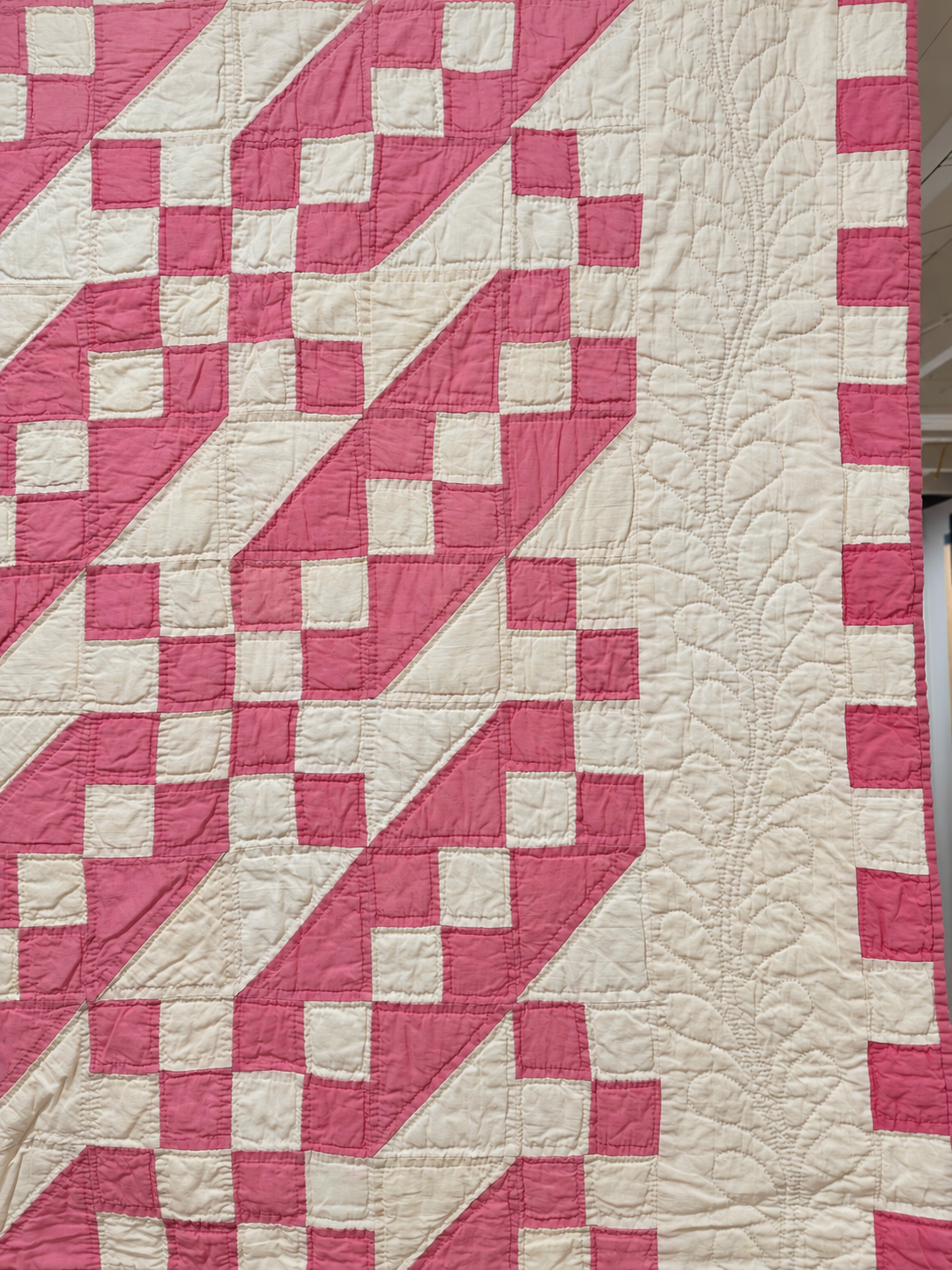 **SOLD Vintage Quilt Pink Jacob's Ladder SOLD**