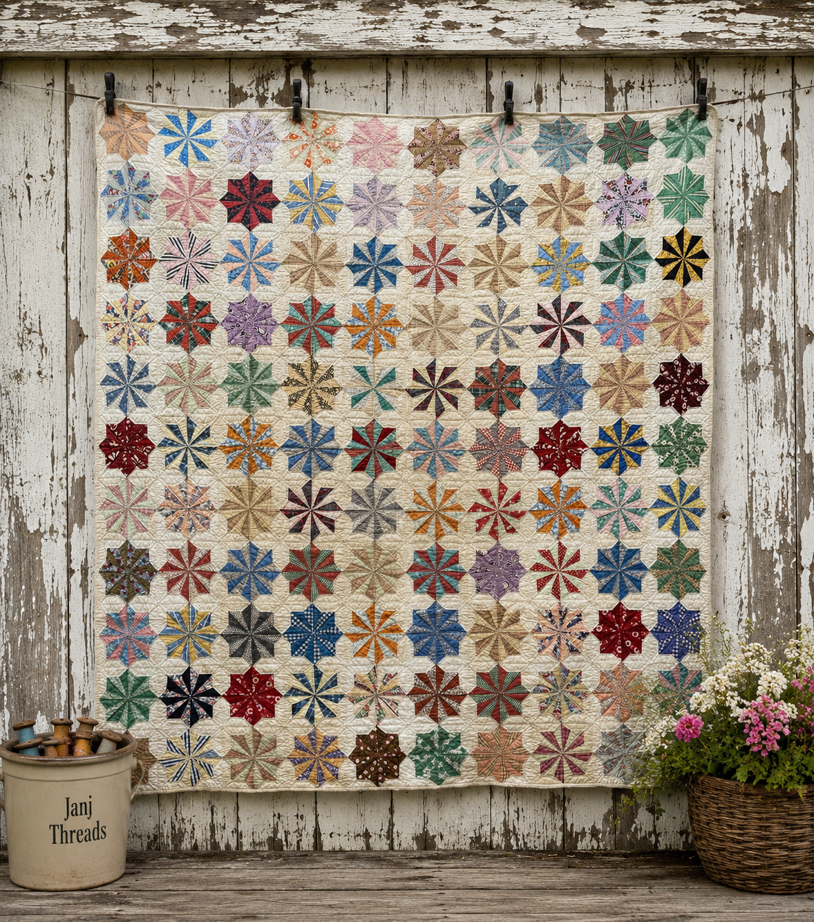 Vintage Eight Point Star Quilt