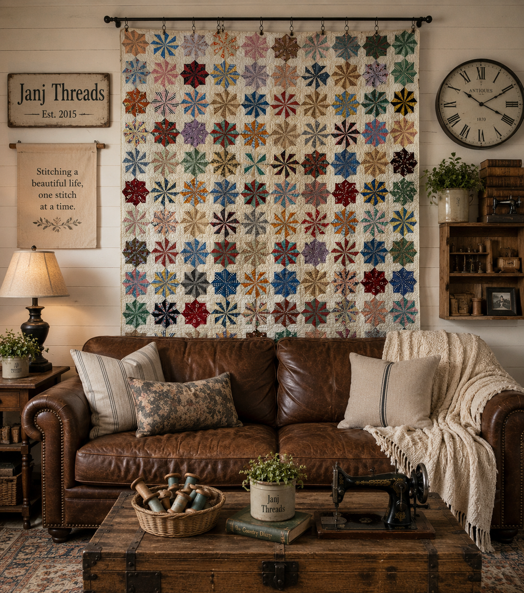 Vintage Eight Point Star Quilt