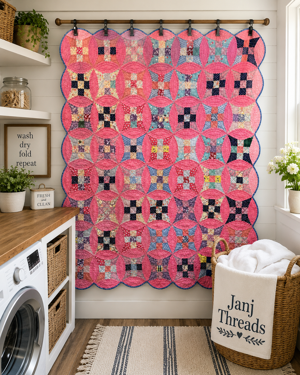 Vintage Glorified Nine Patch Quilt