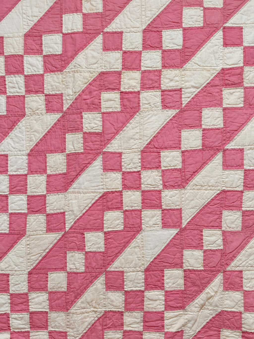**SOLD Vintage Quilt Pink Jacob's Ladder SOLD**
