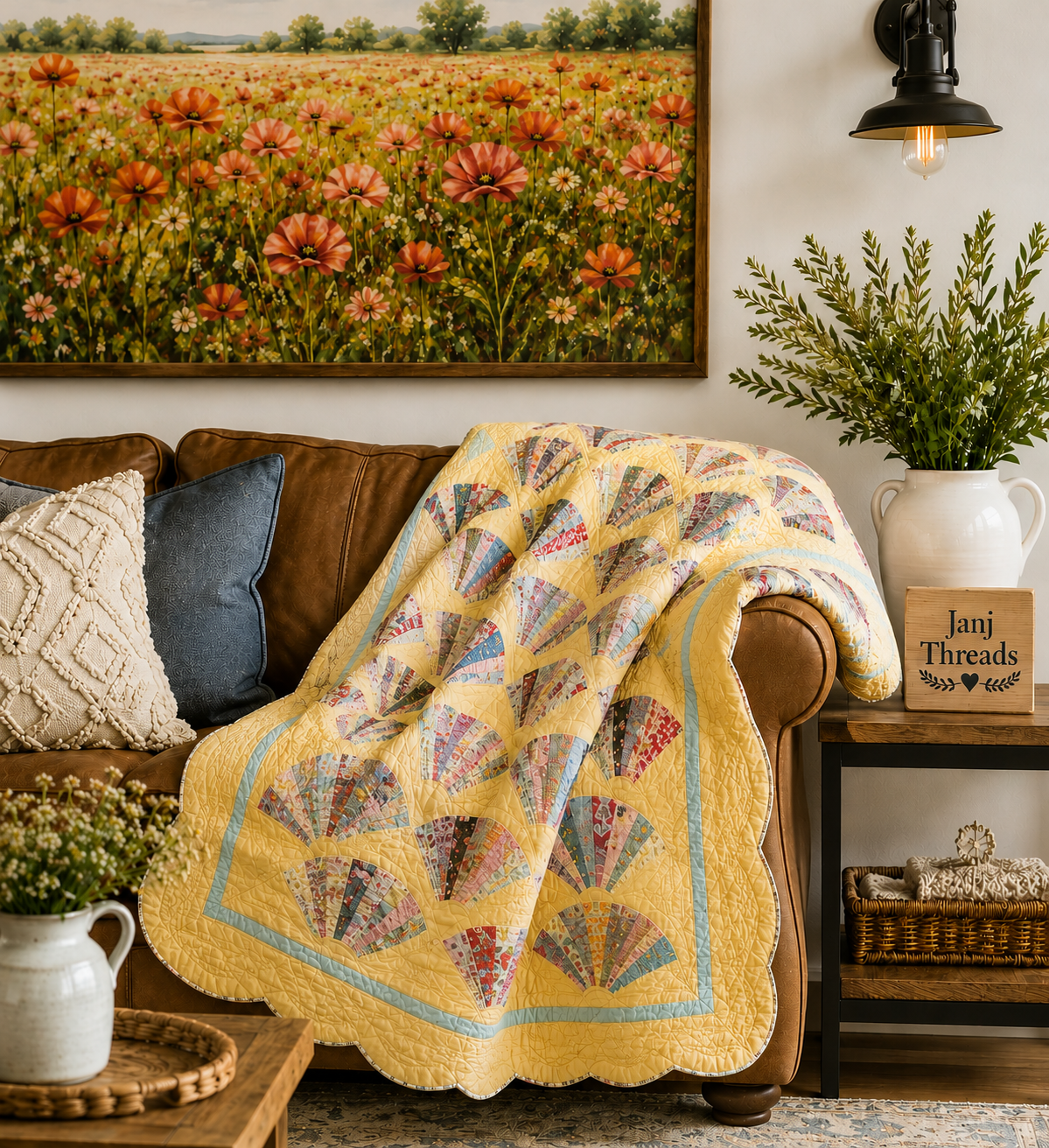 Vintage Grandmother's Fan Quilt