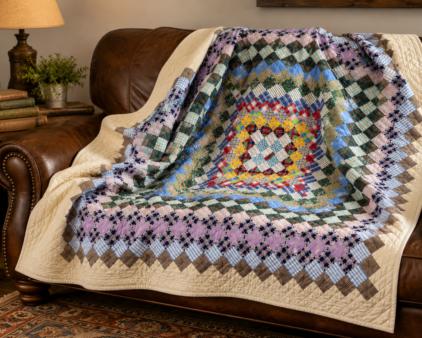 Vintage Trip Around the World Quilt
