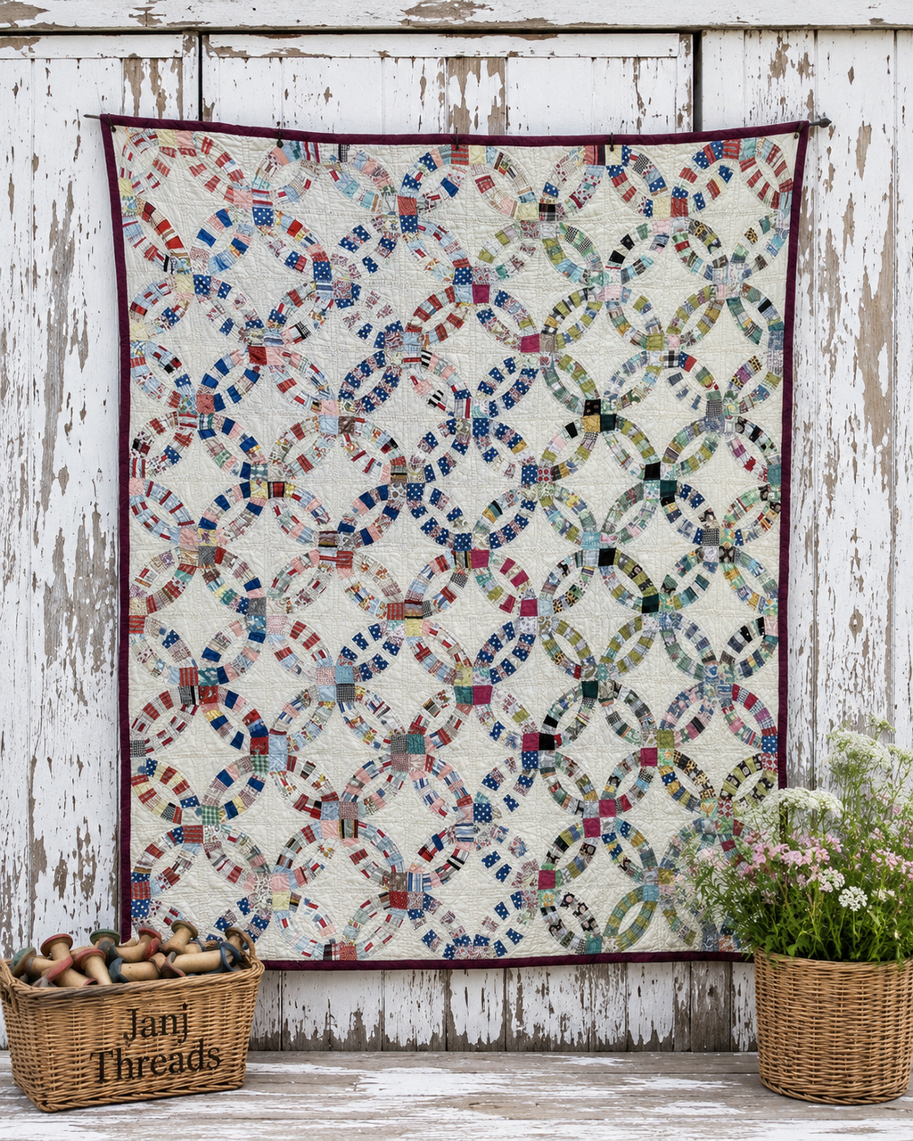 Double Wedding Ring Quilt