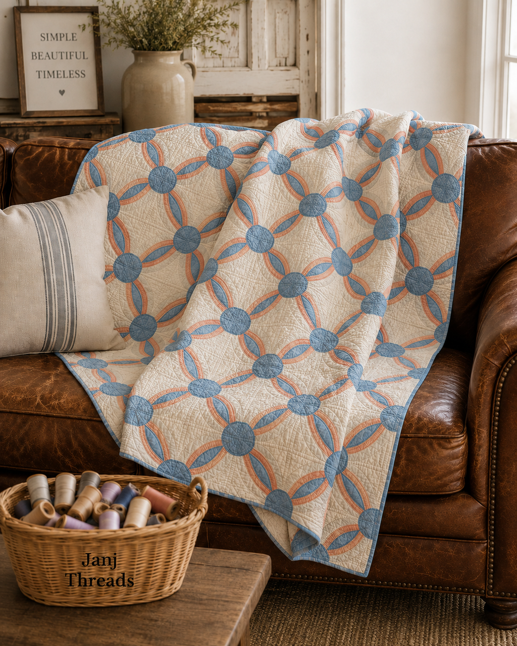 Vintage Job's Tears Quilt