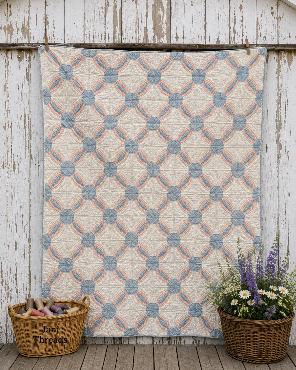 Vintage Job's Tears Quilt